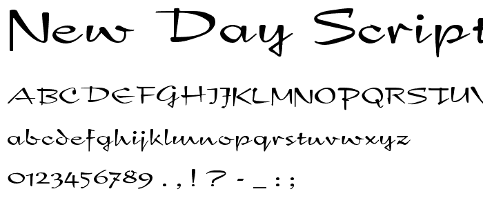 New Day Script font